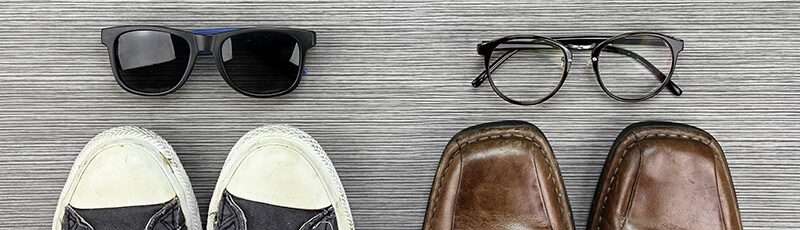 shoes and glasses - mixing business and personal expenses