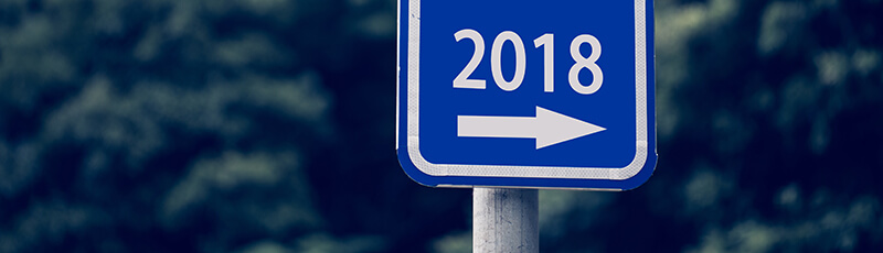 2018 ahead - sign