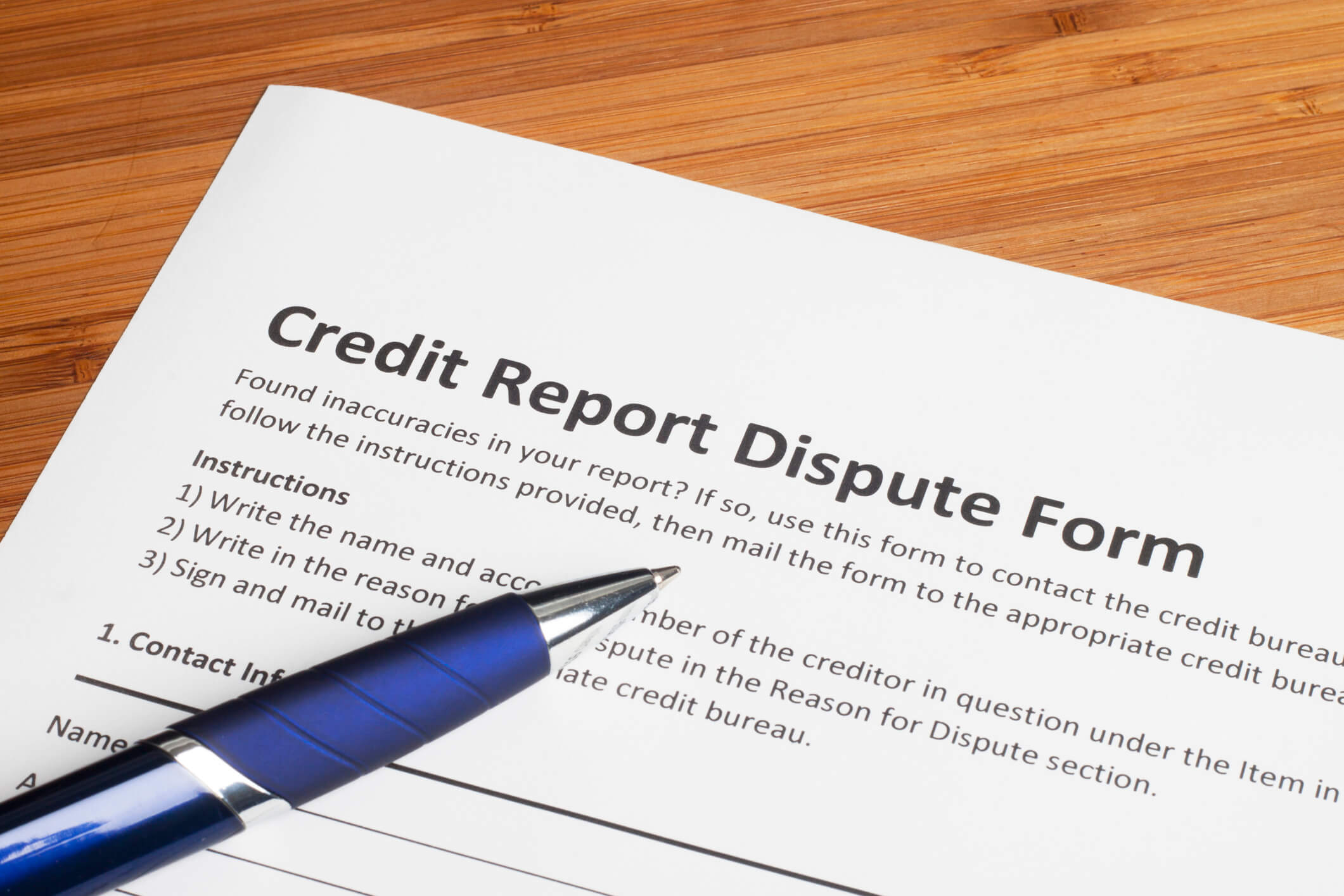how to dispute errors on your credit report